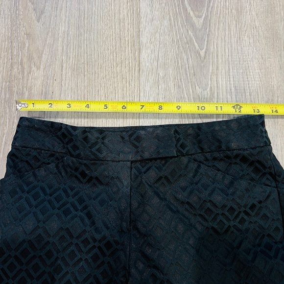 Elie Tahari trouser Pants Women 2 Black Diamond Pattern office geometric pleated - Picture 13 of 17